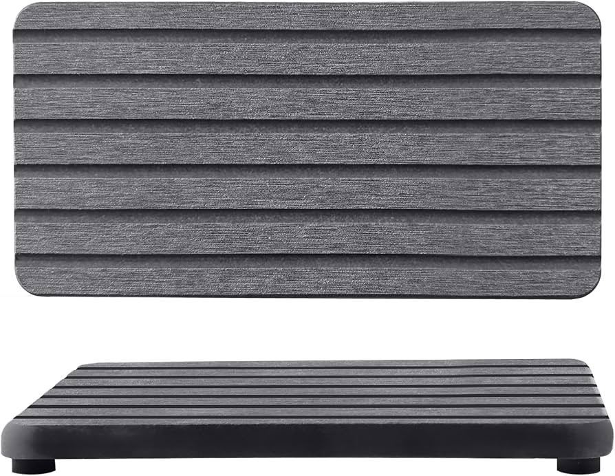NiuYichee 2 PCS Water Absorbent diatomite Coasters, 7.1" x 3.5" Water Absorbing Stone Tray for Si... | Amazon (US)
