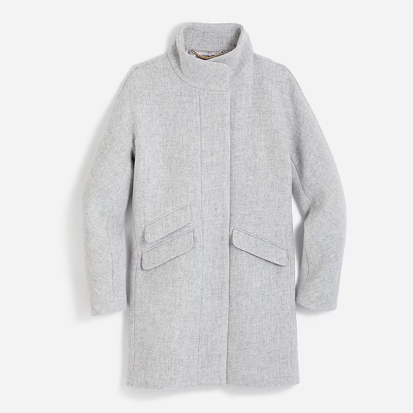 J.Crew: Cocoon Coat In Italian Stadium-cloth Wool For Women | J.Crew US