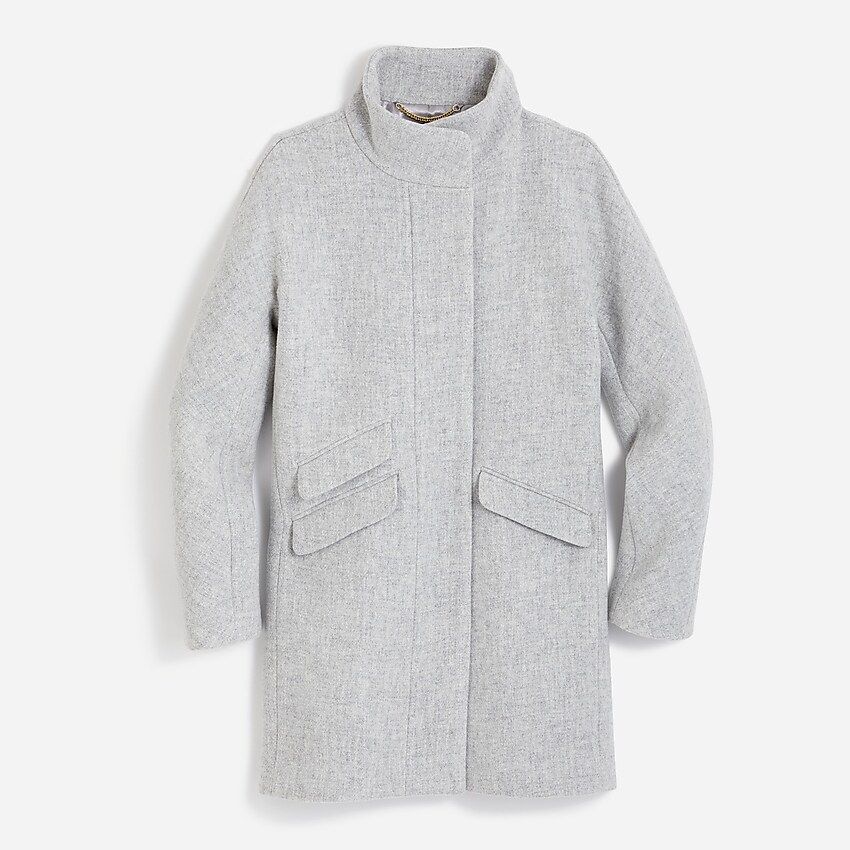 J.Crew: Cocoon Coat In Italian Stadium-cloth Wool For Women | J.Crew US