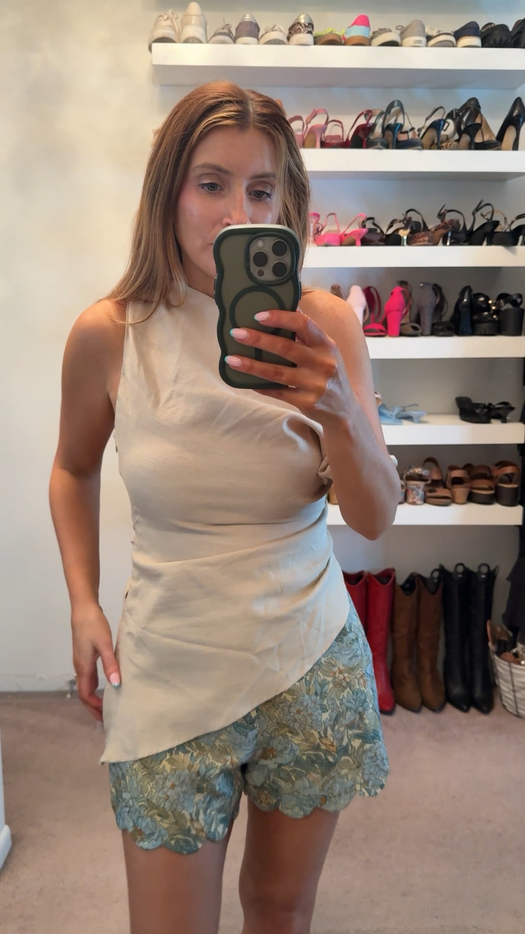 Summer date night outfit idea - wearing a small in both the top and shorts

#LTKootd #LTKSaleAlert #LTKOver40