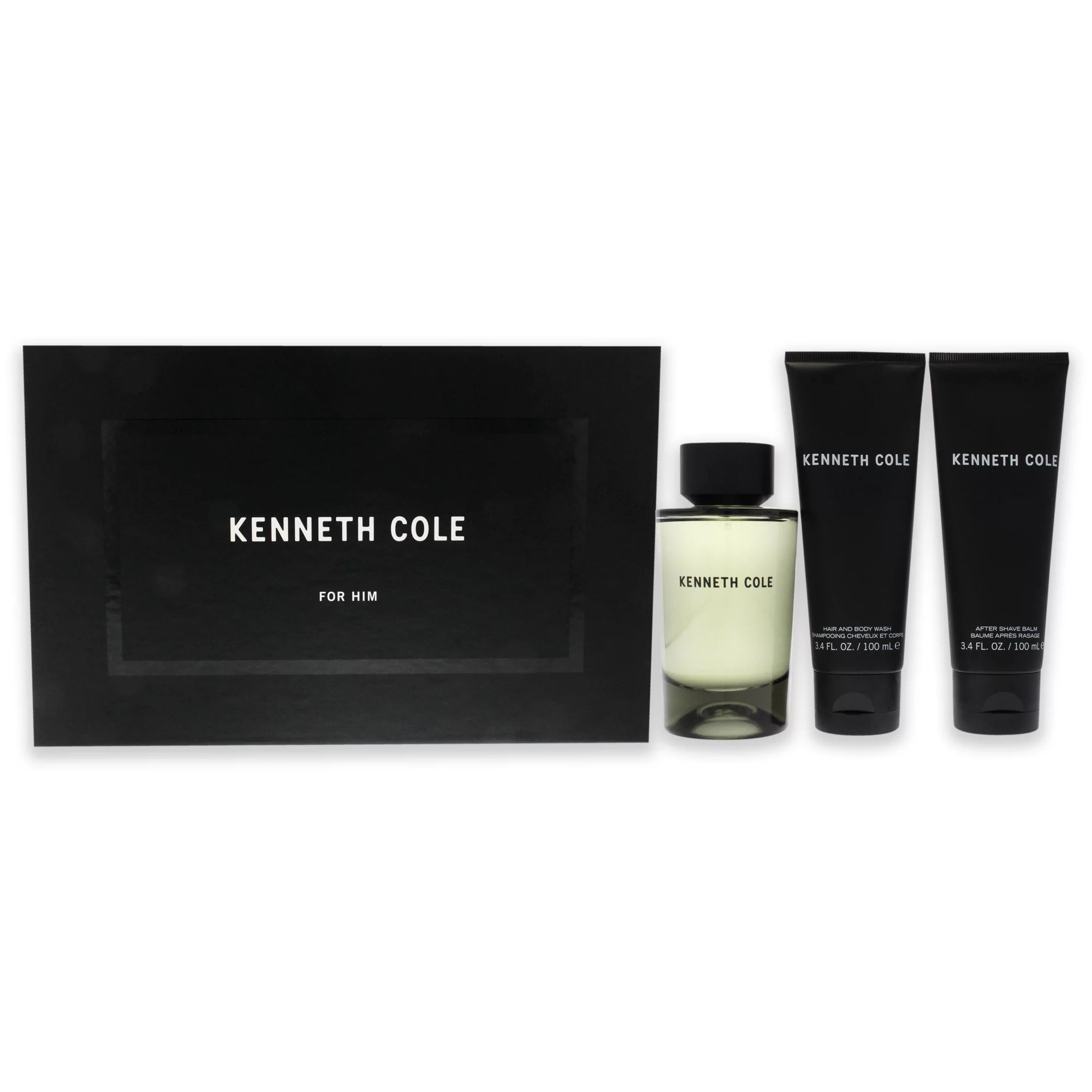 Kenneth Cole For Him - 3 Pc Gift Set 3.4oz EDT Spray, 3.4oz After Shave Balm, 3.4oz Hair and Body... | Walmart (US)