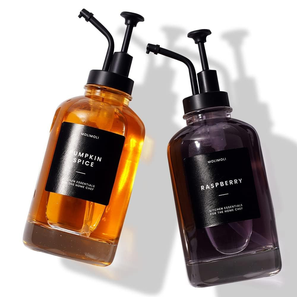 Molimoli Coffee Syrup Dispenser for Coffee Bar, Pump Dispenser, Glass Syrup Bottle w. Upgraded Pu... | Amazon (US)