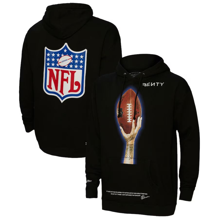 FENTY for Mitchell & Ness Unisex Super Bowl LVII Icon Pullover Hoodie - Black | Fanatics