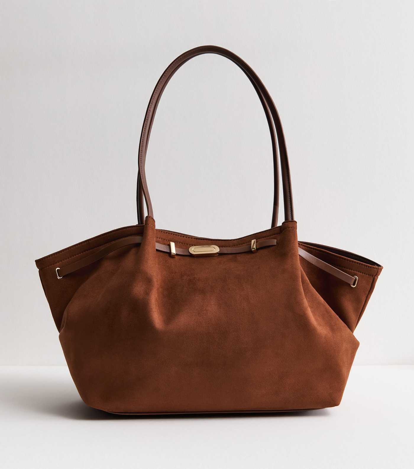 Tan Faux Suede Winged Tote Bag | New Look | New Look (UK)