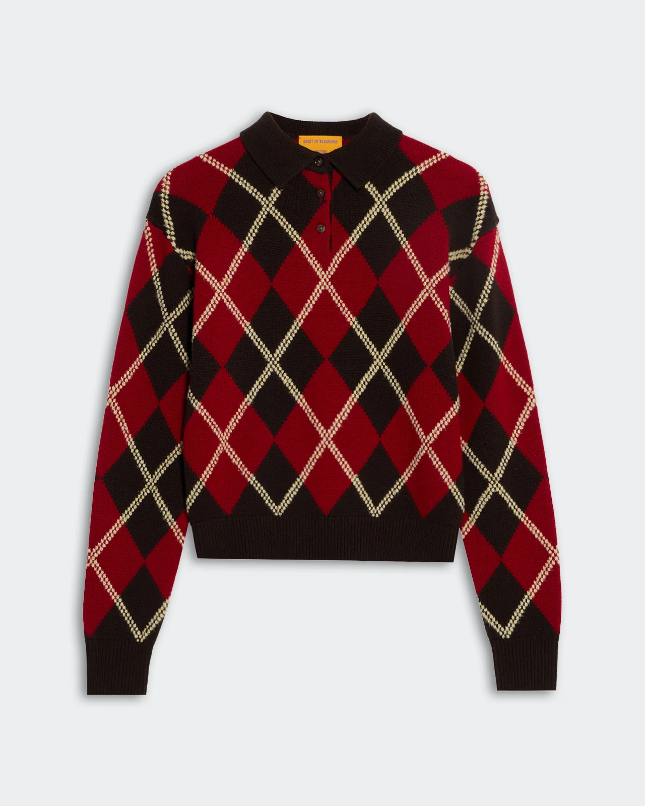Collegiate Argyle Polo - Burnt Cocoa Combo | Guest In Residence