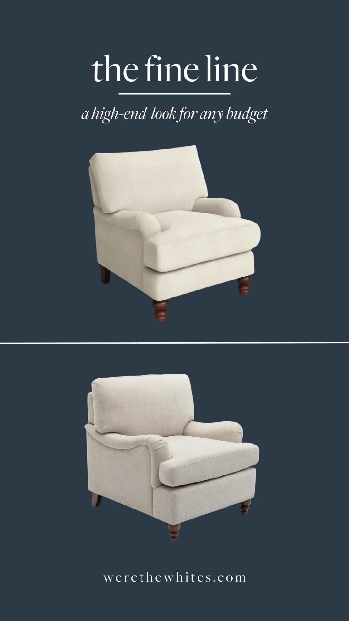 A beautiful fine line! I found this timeless armchair from Walmart and it reminded me so much of the top selling one from Wayfair that we all love. Beautiful English rolled arms, a neutral upholstery, and stunning legs. 

#LTKStyleTip #LTKHome
