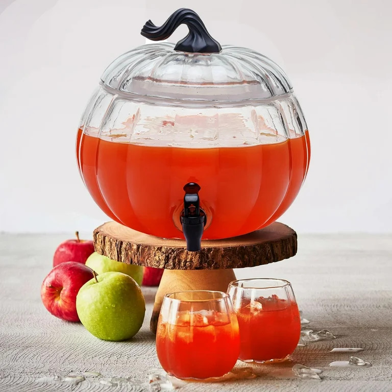 Way to Celebrate Clear Glass Pumpkin Beverage Dispenser | Walmart (US)