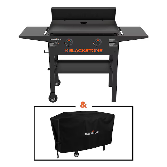 Blackstone 28" Griddle and Cover Bundle 2-Burner Liquid Propane Flat Top Grill | Lowe's