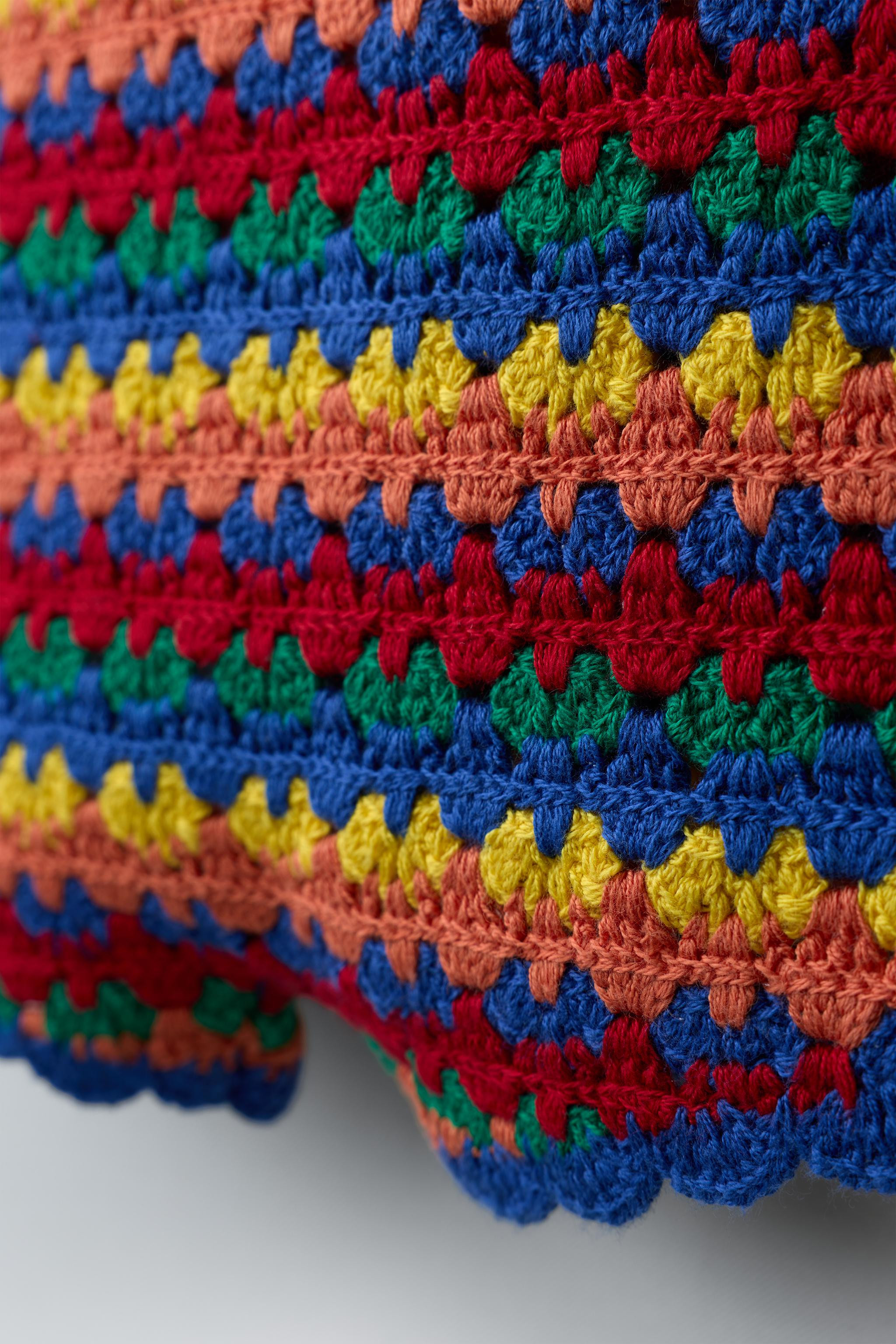 MULTICOLOR CROCHET KNIT SHORT JUMPSUIT | Zara US