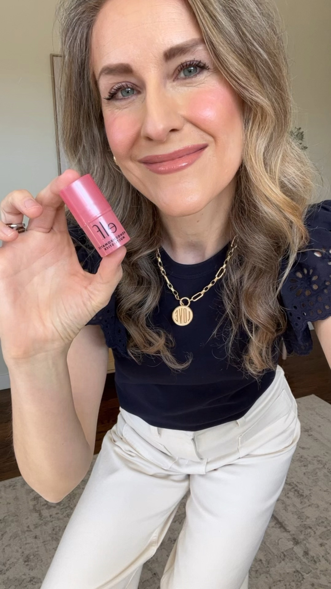 Love this affordable multi-stick by e.l.f. - this is one of their $5 products. I’m wearing dazzling peony. You can build the color and it’s mature skin friendly, won’t settle into fine lines as much as a powder. I applied it heavily here for the camera but I like that it’s a very subtle blush, and can also be used on lips or eyes. 

#LTKOver40 #LTKSpringSale #LTKBeauty