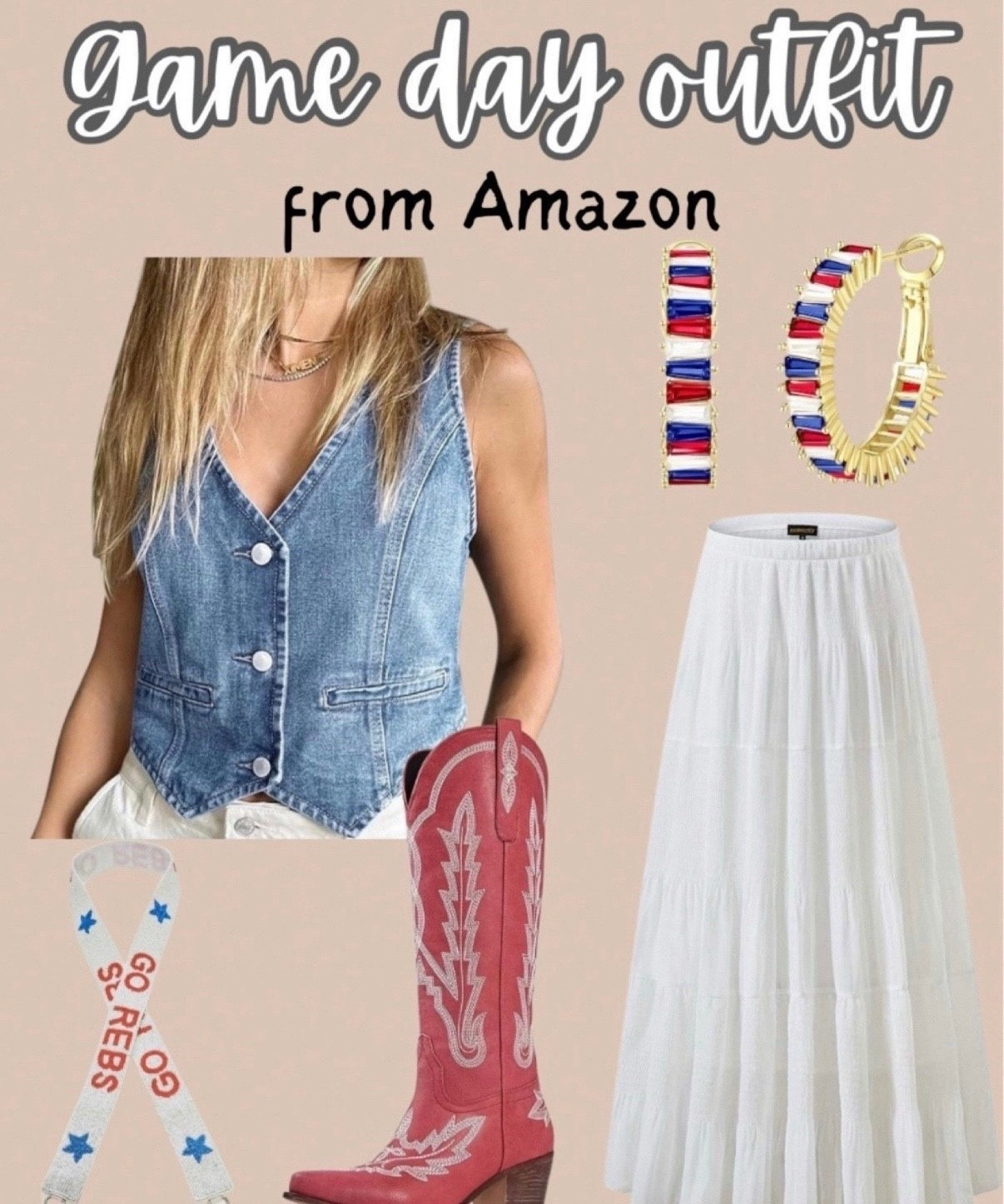 Ole Miss Football Game Day Outfit 

game day, tailgate, tailgating, ole miss gameday, bubble skirt, bubble dress, preppy, sorority game day shirt, denim dress, cowgirl boots, cowboy boots, stadium bag, beaded earrings, college football, football outfit, football shirt, preppy, college, game day outfit blue, game day outfit ideas, gameday, gameday outfit, college game day, football game outfits, football game, football season#LTKFindsUnder100

#LTKootd #LTKU