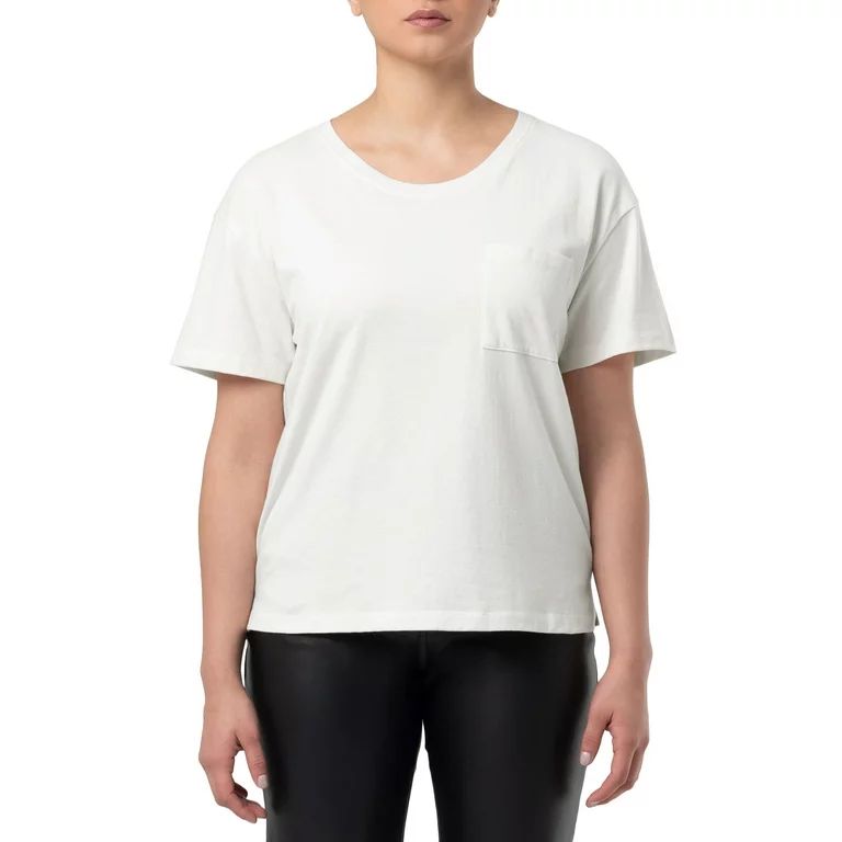 Time and Tru Women's Short Sleeve Boyfriend T-Shirt | Walmart (US)