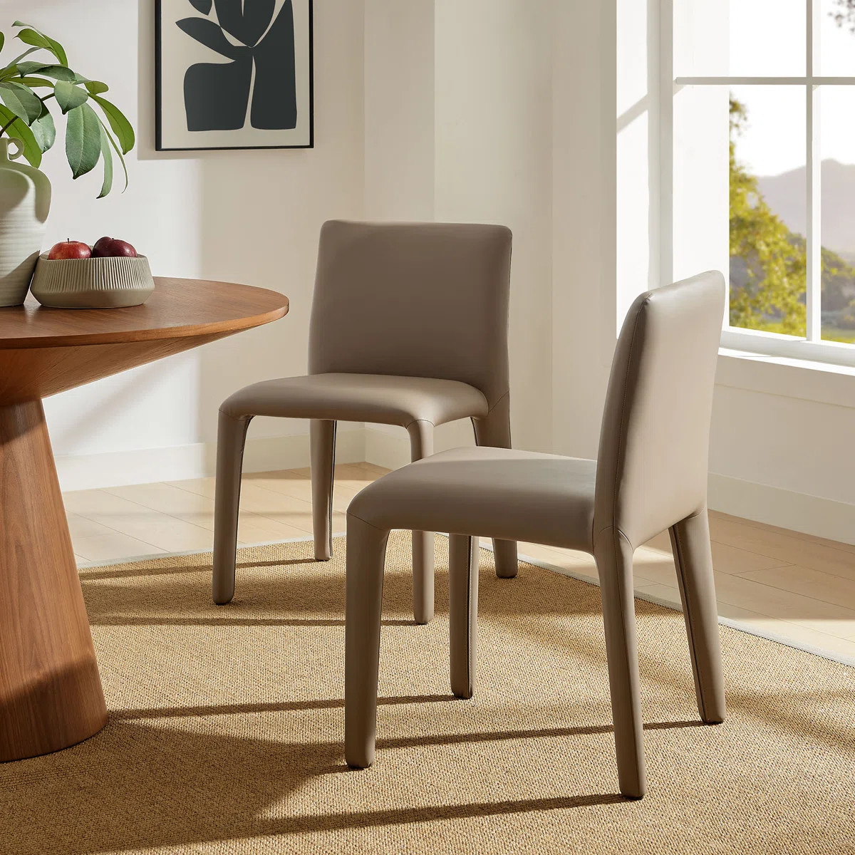Rhodes Vegan Leather Upholstered Dining Chair | Wayfair North America
