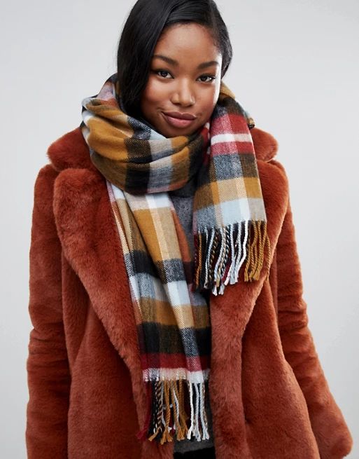 Miss Selfridge check scarf | ASOS US