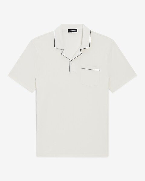 Tipped Luxe Pique Polo | Express