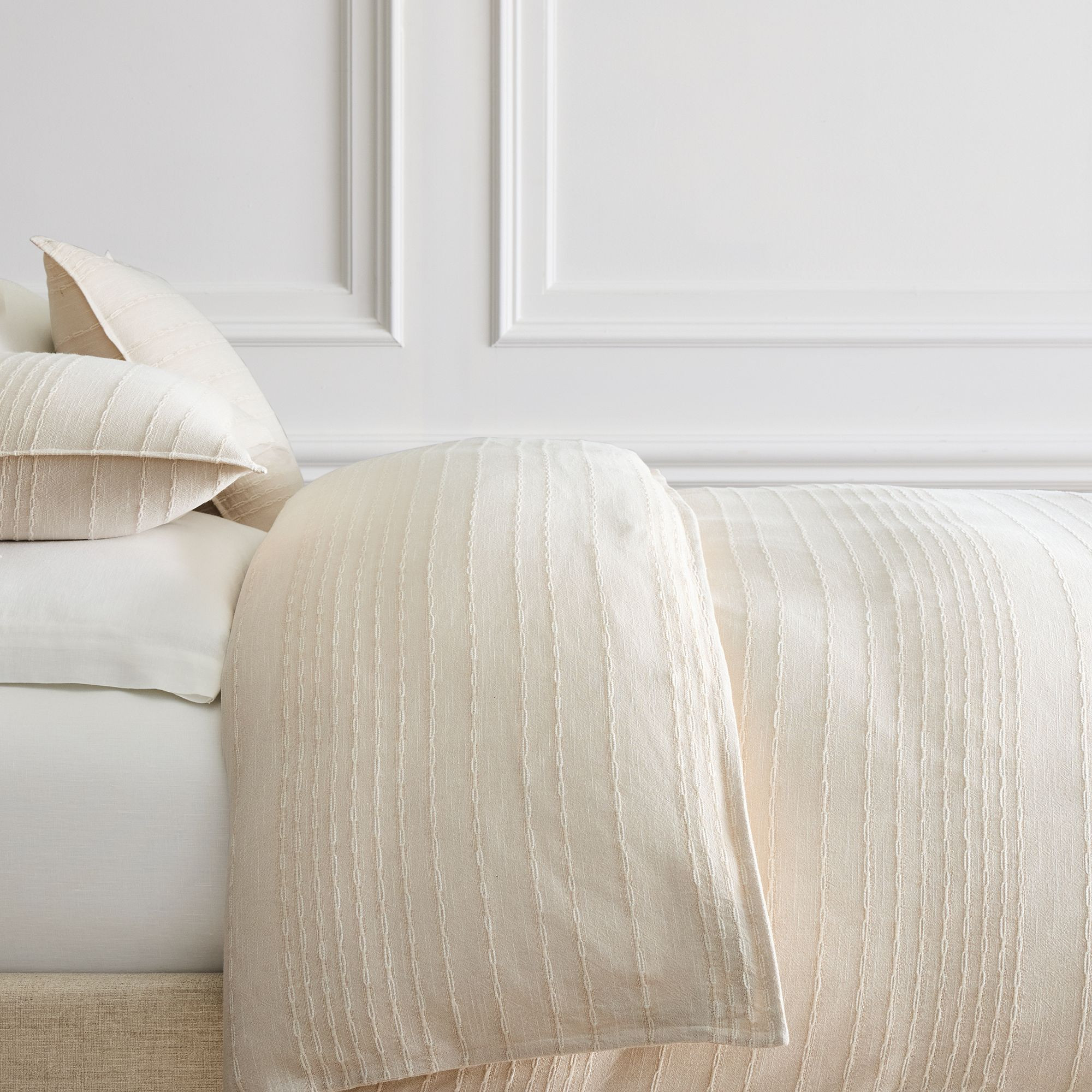 Reese Linen Cotton King/Cal. King Duvet, Sand | West Elm (US)