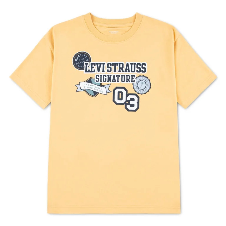 Levi Strauss Signature Boy Short Sleeve Graphic Tee, Sizes 4-18 | Walmart (US)