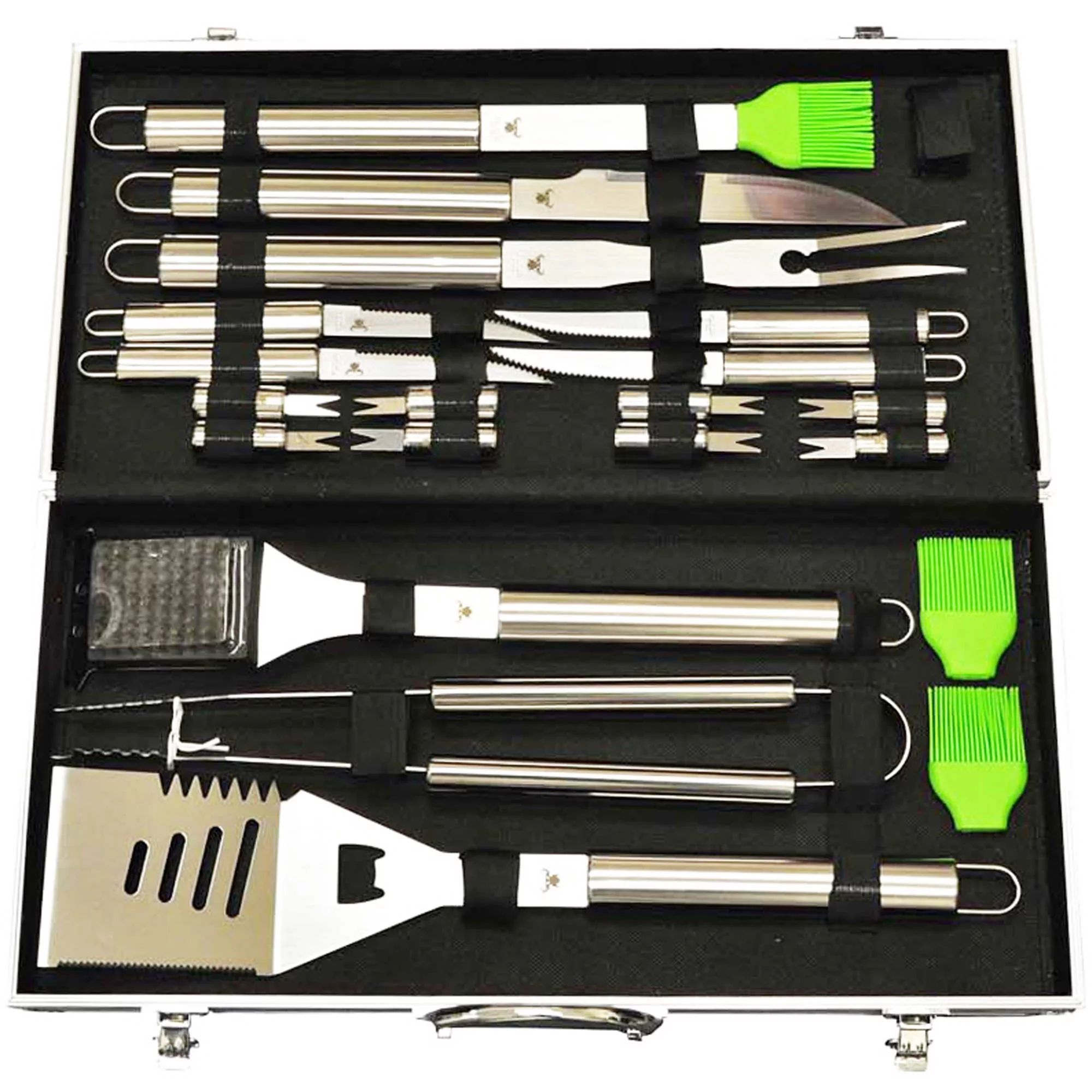 20-Piece Stainless-Steel BBQ Tool Kit, Strong, Sturdy, Heavy Duty Grilling Tool Kit in Portable A... | Walmart (US)