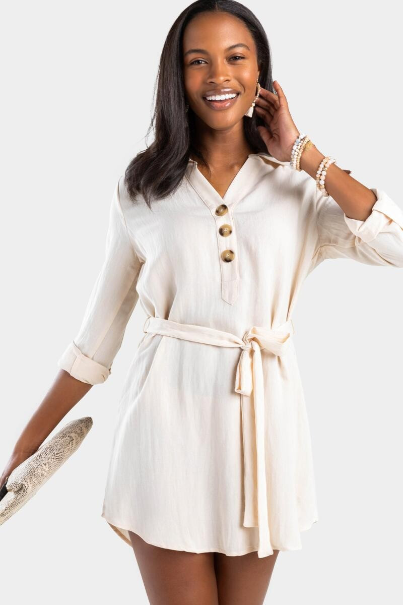 Criss Front Tie Shirt Dress | Francesca’s Collections
