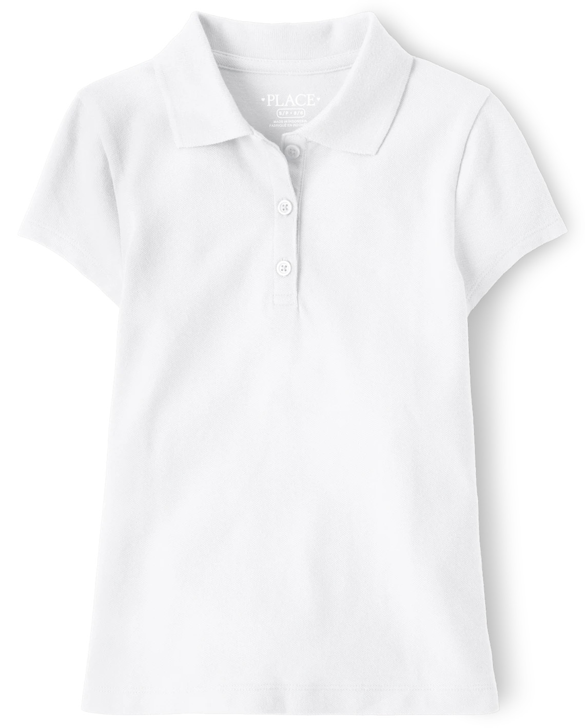 Girls Uniform Soft Stretch Pique Polo - white | The Children's Place