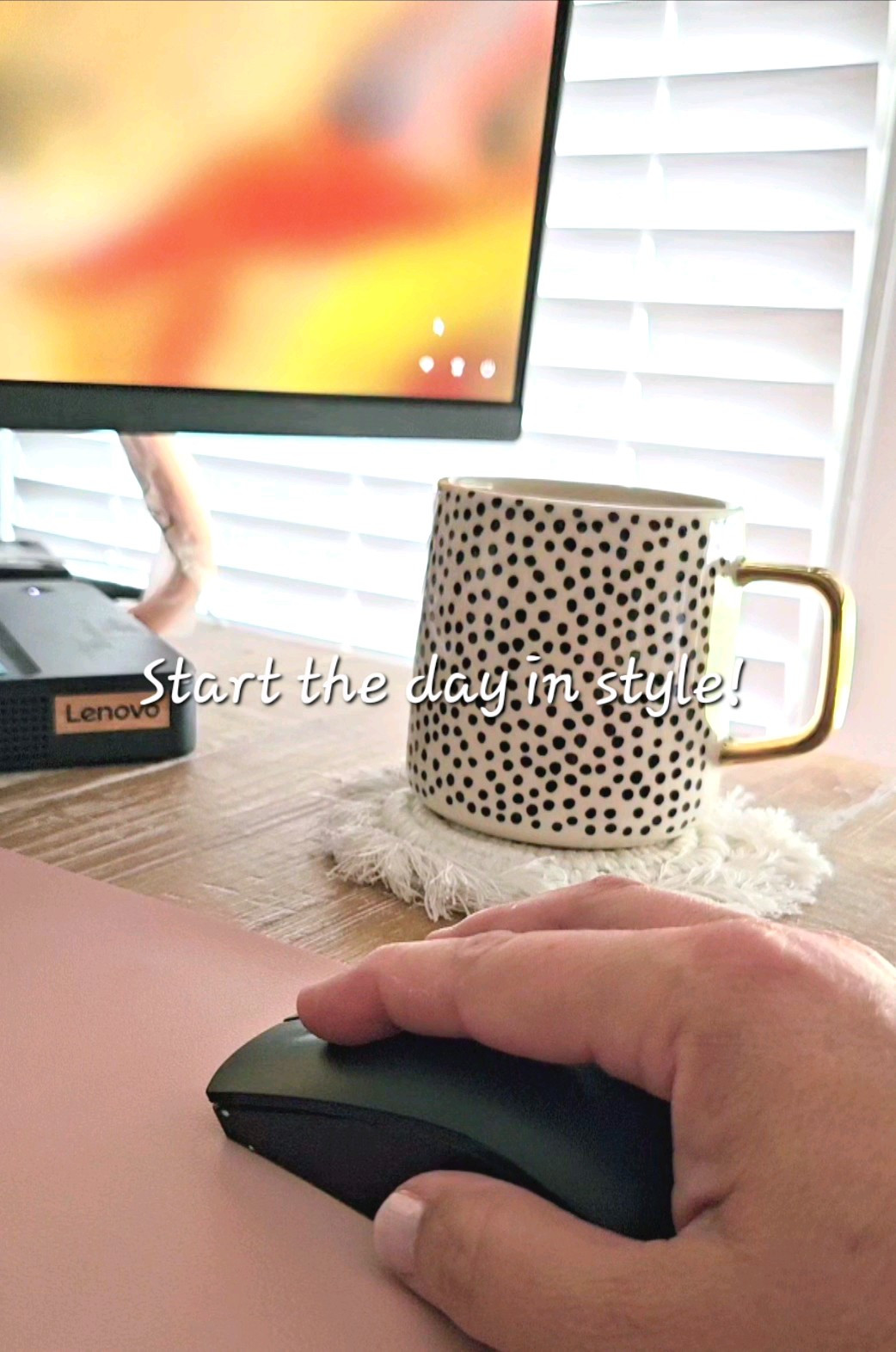 Start the day in style with this stunning gold rimmed coffee cup from the popular Walmart dinnerware set. #coffeeinstyle #walmartdinnerware #blackeddotteddinnerware #affordabledishware

#LTKHome #LTKWatchNow #LTKGiftGuide