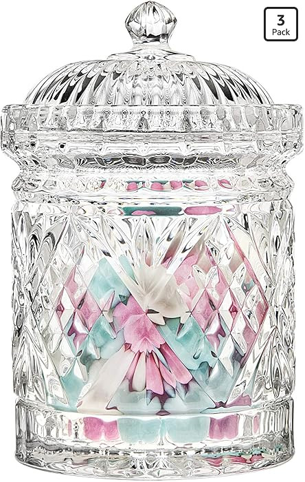 Godinger Canister Set, Crystal Glass Canisters Food Storage Candy Jars - Dublin Collection, Set o... | Amazon (US)