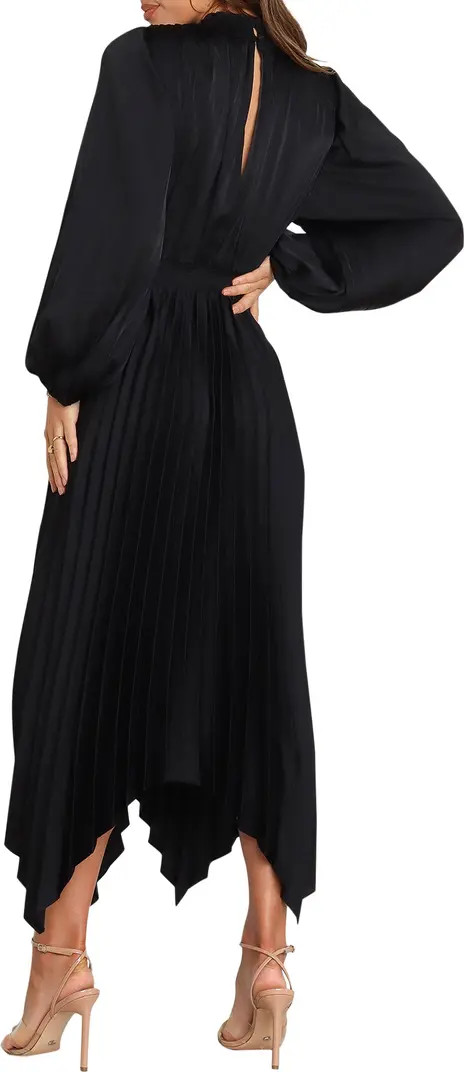 Eloise Pleated Balloon Sleeve Midi Dress | Nordstrom