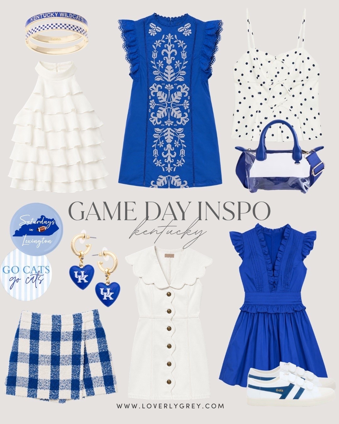 Kentucky game day inspo 💙🤍 Feminine blue + white finds perfect for cheering on the Cats!

loverly grey, kentucky game day, kentucky wildcats, game day outfit, game day style, college football, sec football, blue and white outfit, tailgate style

#LTKSeasonal #LTKootd