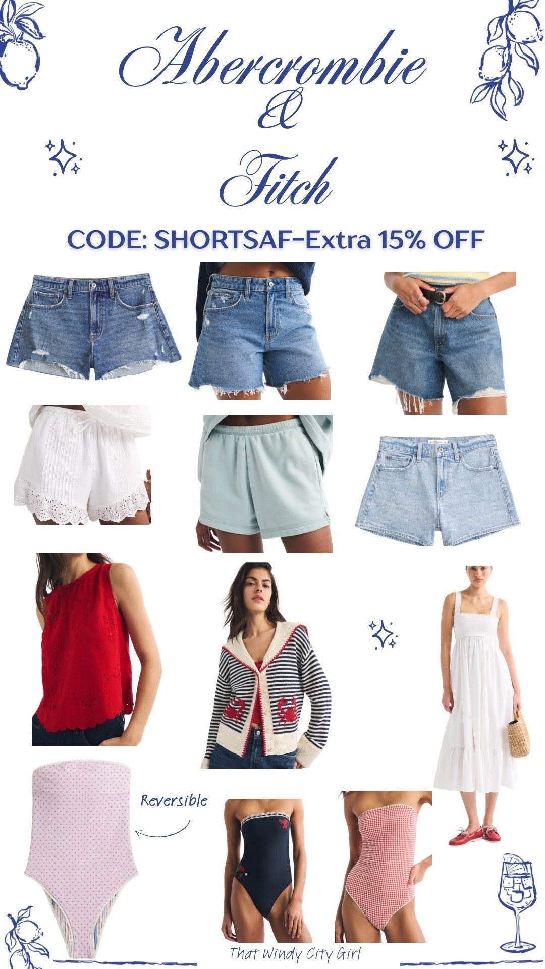 Abercrombie and Fitch is having a huge sale and this code is stackable for an EXTRA 15% off on almost everything! Swim and shorts are already 25-40% off. The sale is only until 5/11. Use SHORTSAF

#LTKootd #LTKSaleAlert #LTKSwim
