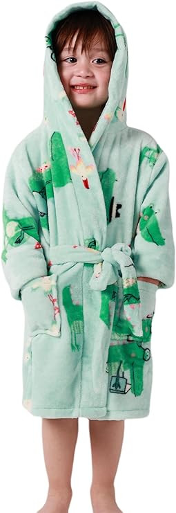DELEY Girl's Robe Baby Boys Hoodie Robes Toddler Bathrobes for Kids Pajamas Sleepwear | Amazon (US)