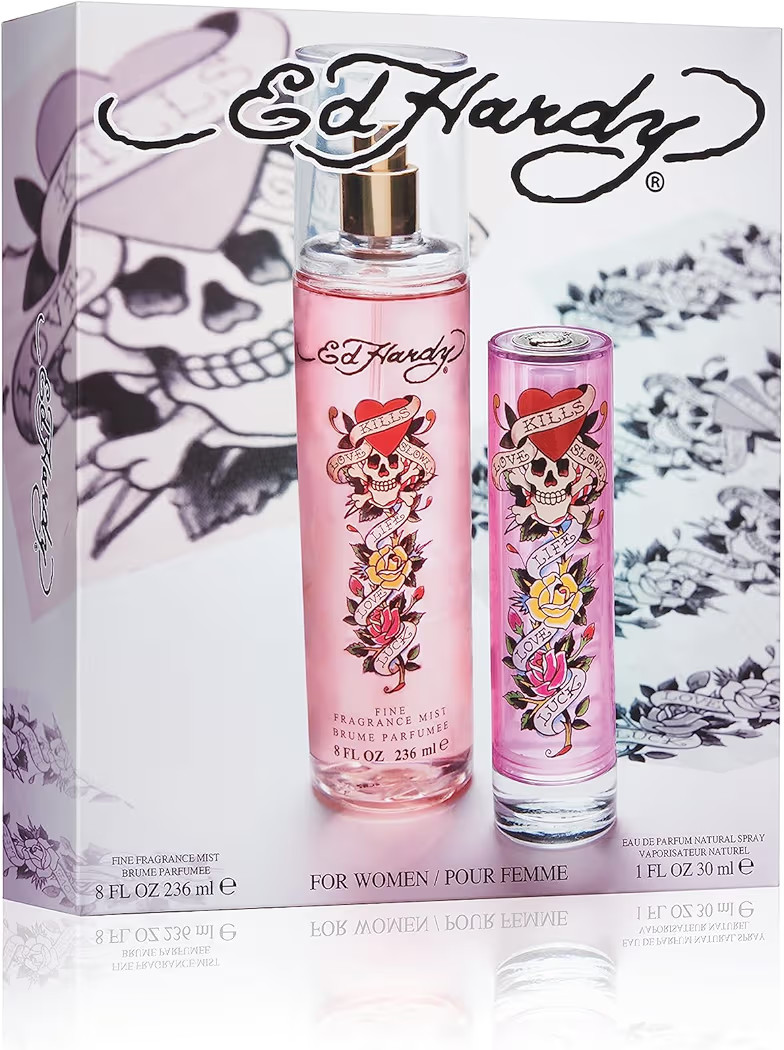 Ed Hardy Women's Perfume Fragrance Set, Eau De Parfum & Fragrance Body Mist, 2 Piece Set | Amazon (US)