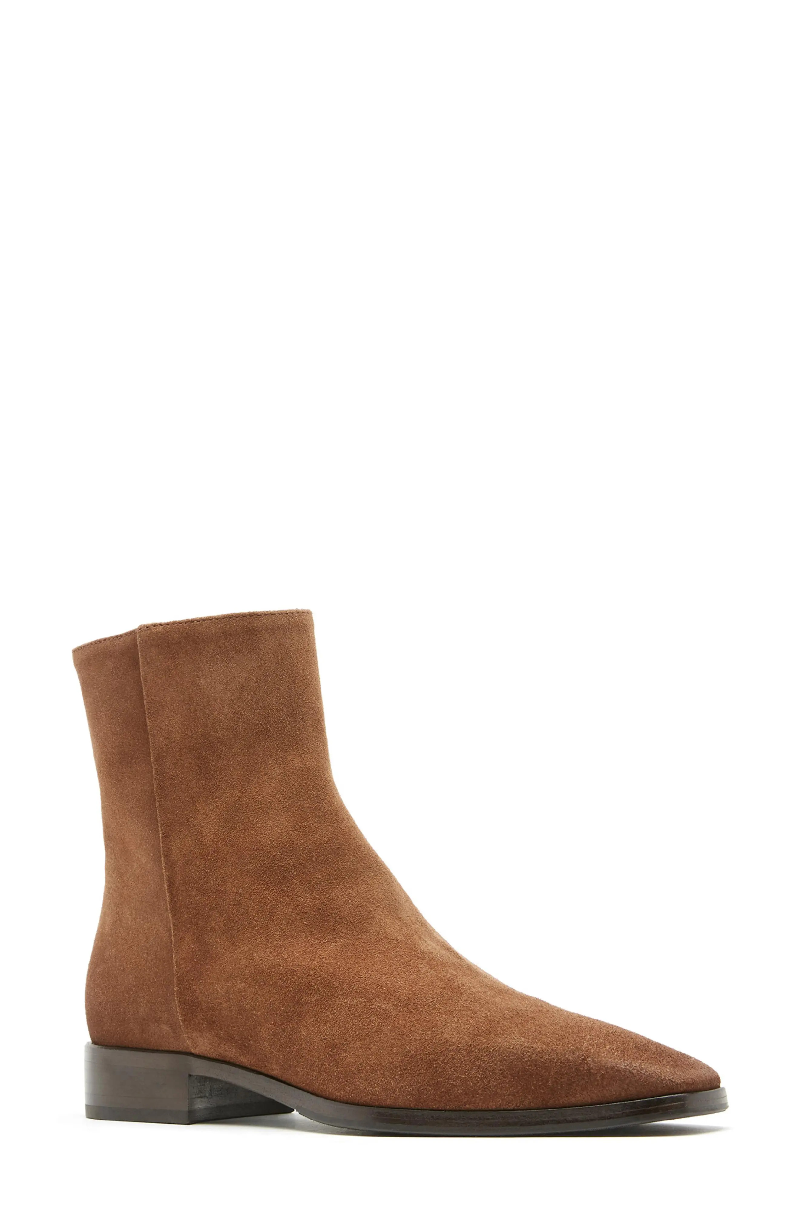La Canadienne Tundra City Dry™ Waterproof Bootie in Black Leather at Nordstrom, Size 6 | Nordstrom