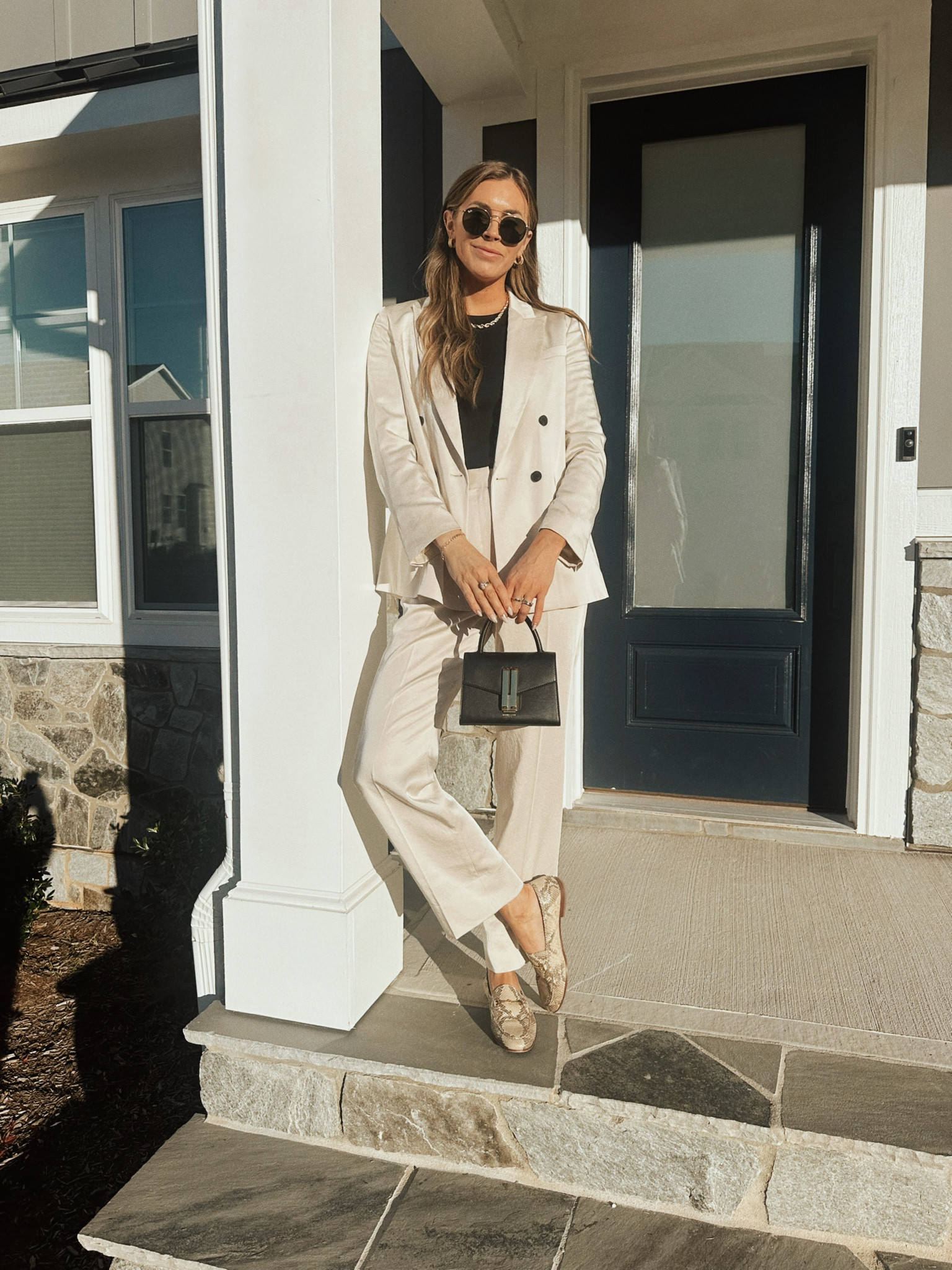 Code CLAIRE20 towards first full priced MMLF pieces. Sizing: 

Satin Blazer in champagne- size 4 (TTS)
Gwynne dress - size 6 (TTS)
Satin smith pant - size 6 (TTS)
Confetti cardigan & Sherpa jacket - size small (TTS)
Axam turtleneck & Chloe Top - size small (TTS)

#LTKworkwear #LTKSeasonal #LTKHoliday