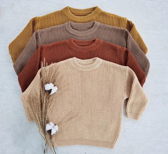 Chynky Cotton Baby Sweater/ Oversized Baby Sweater / Neutral | Etsy | Etsy (US)