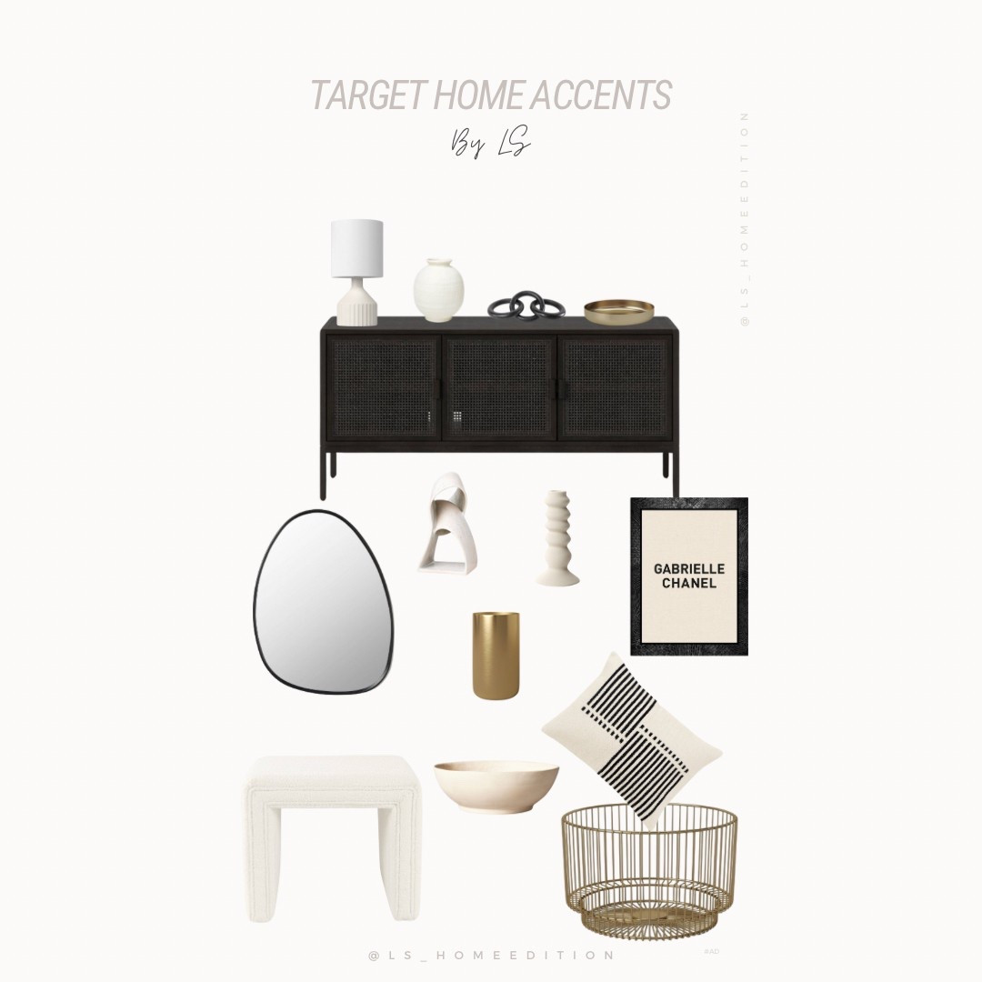 Target Home Accents 

#Targethomedecor #Targetdecor #Neutralhome #Homefinds #Homedecor #Olivetree #Fauxolivetree #boucle #bouclechair #brassmirror #coffeetable #coffeetabledecor #coffeetablebooks #blackandtan #blackandtanhome 

#LTKHome