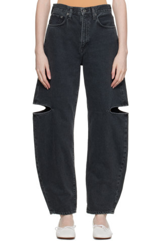 Black Sanna Slice Jeans | SSENSE