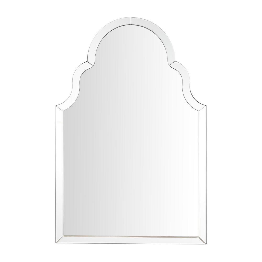35 in. H x 24 in. W Home Decorators Collection Arched Framed Accent Mirror with Beveled Glass | The Home Depot