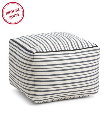 20x20 Broad Stripe Pouf - Accent Furniture - T.J.Maxx | TJ Maxx