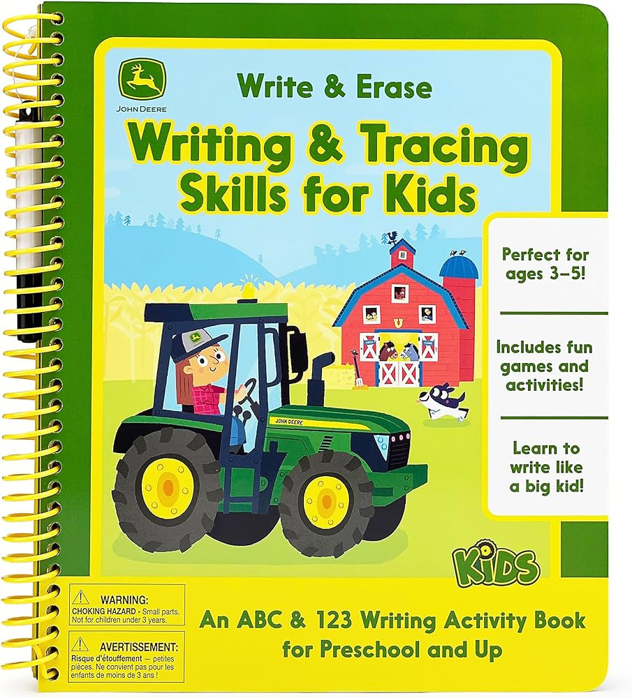 John Deere Kids Wipe Clean Writing & Tracing Workbook Skills for Preschool Kids Ages 3 - 5: Pract... | Amazon (US)