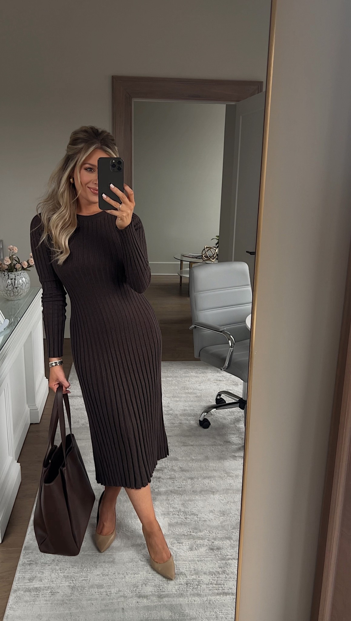 Coziest midi dresses perfect for the office this winter!! Love the flattering fit of this one! 

#LTKWorkwear #LTKootd #LTKFindsUnder50