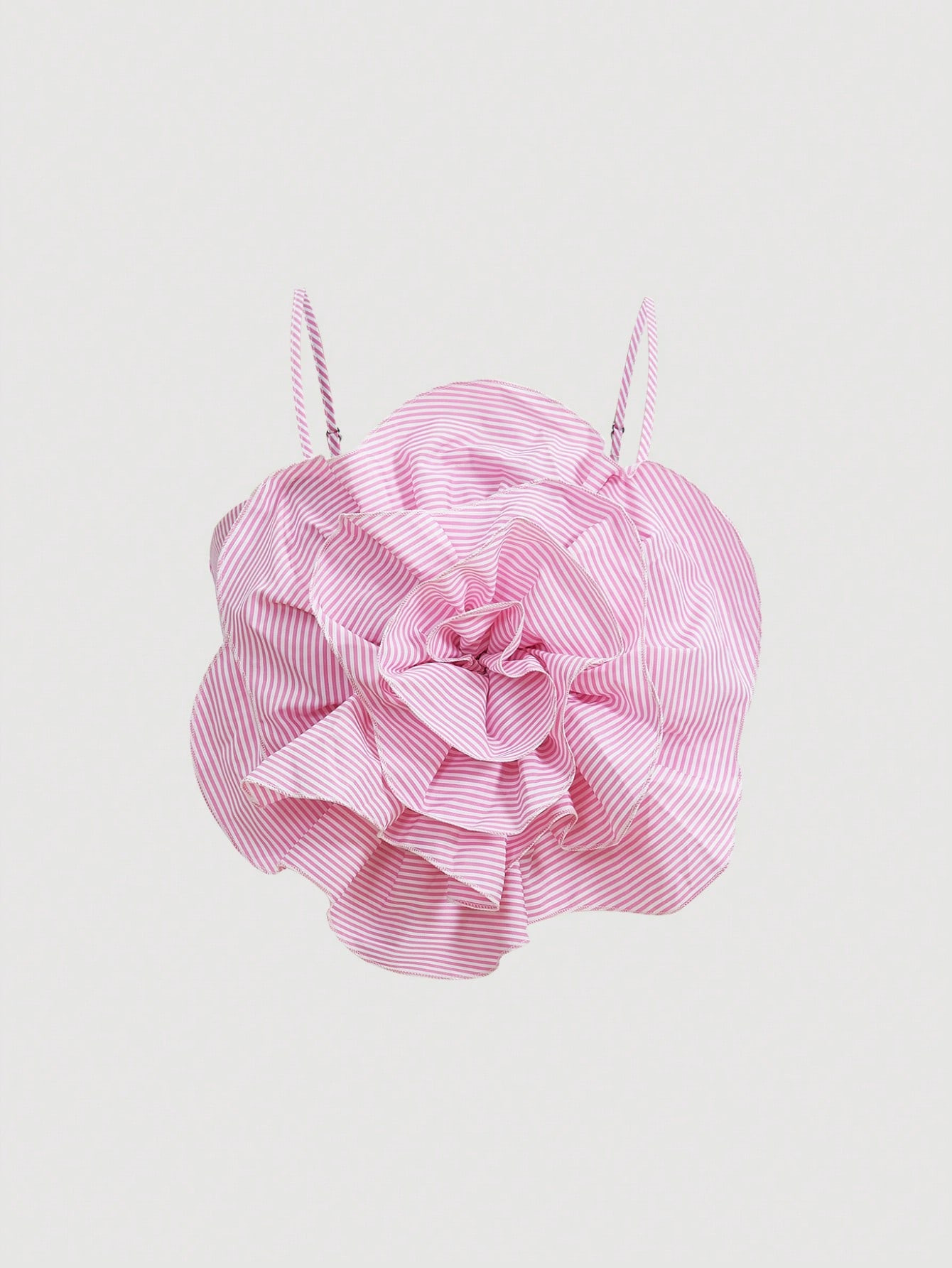 SHEIN Privé Women's Striped 3d Flower Embellished Camisole Top | SHEIN