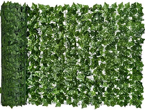 DearHouse 118x39.4in Artificial Ivy Privacy Fence Wall Screen, Artificial Hedges Fence and Faux I... | Amazon (US)