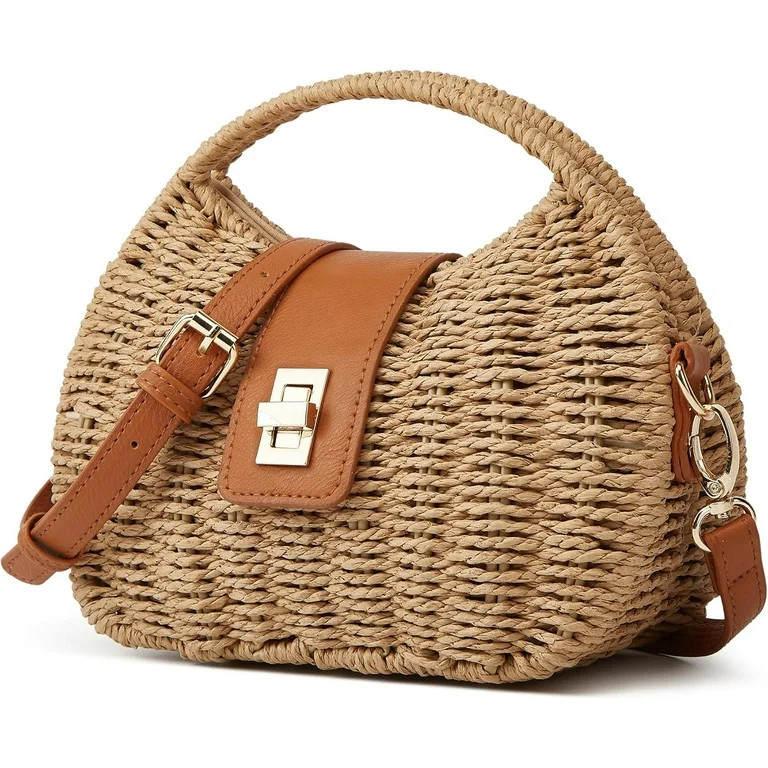 CAILDANL Casual Straw Beach Bags For Women Dumpling Bag Rattan Purses Summer Straw Crossbody Wove... | Walmart (US)