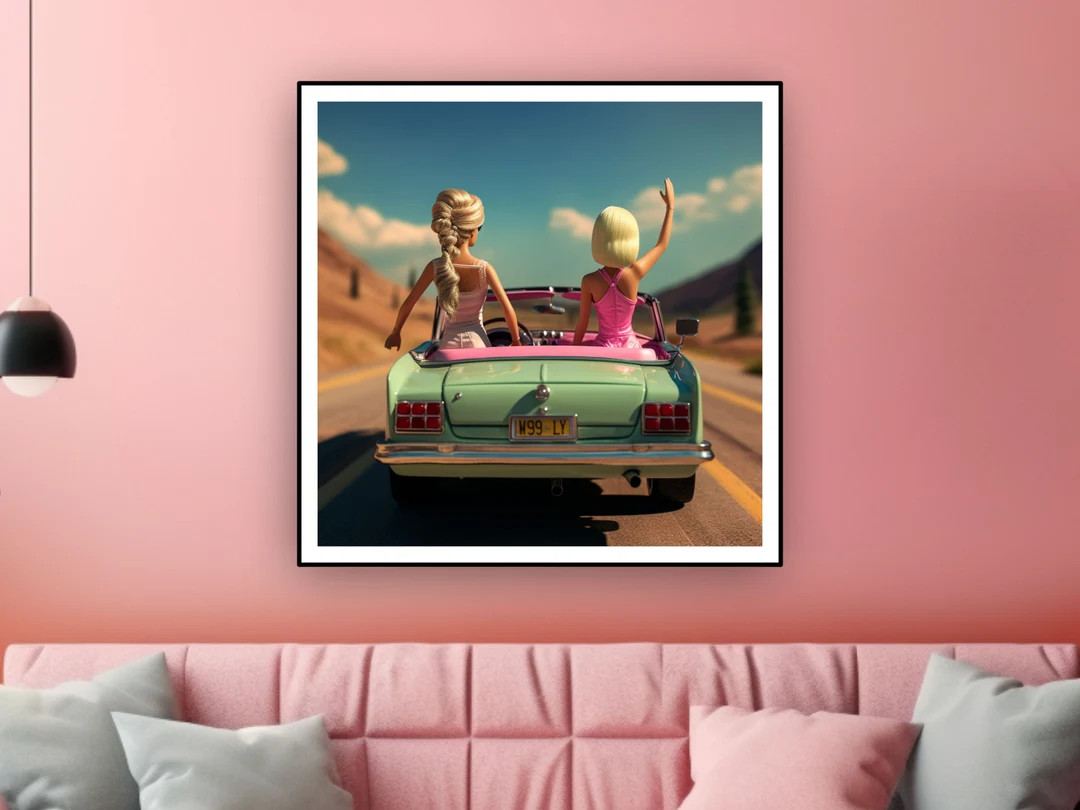Roadtrip Barbie Wall Art, Women Wall Art digital download, Women Wall Art, Instant Download, Girl... | Etsy (US)