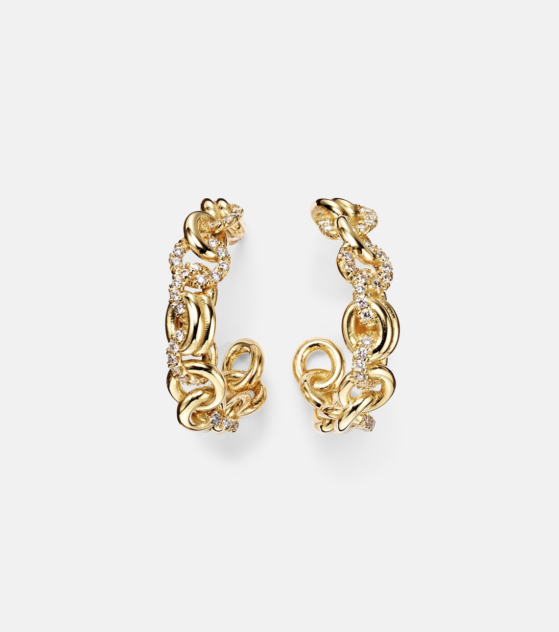 Fused Serpens 18kt gold earrings with diamonds | Mytheresa (US/CA)