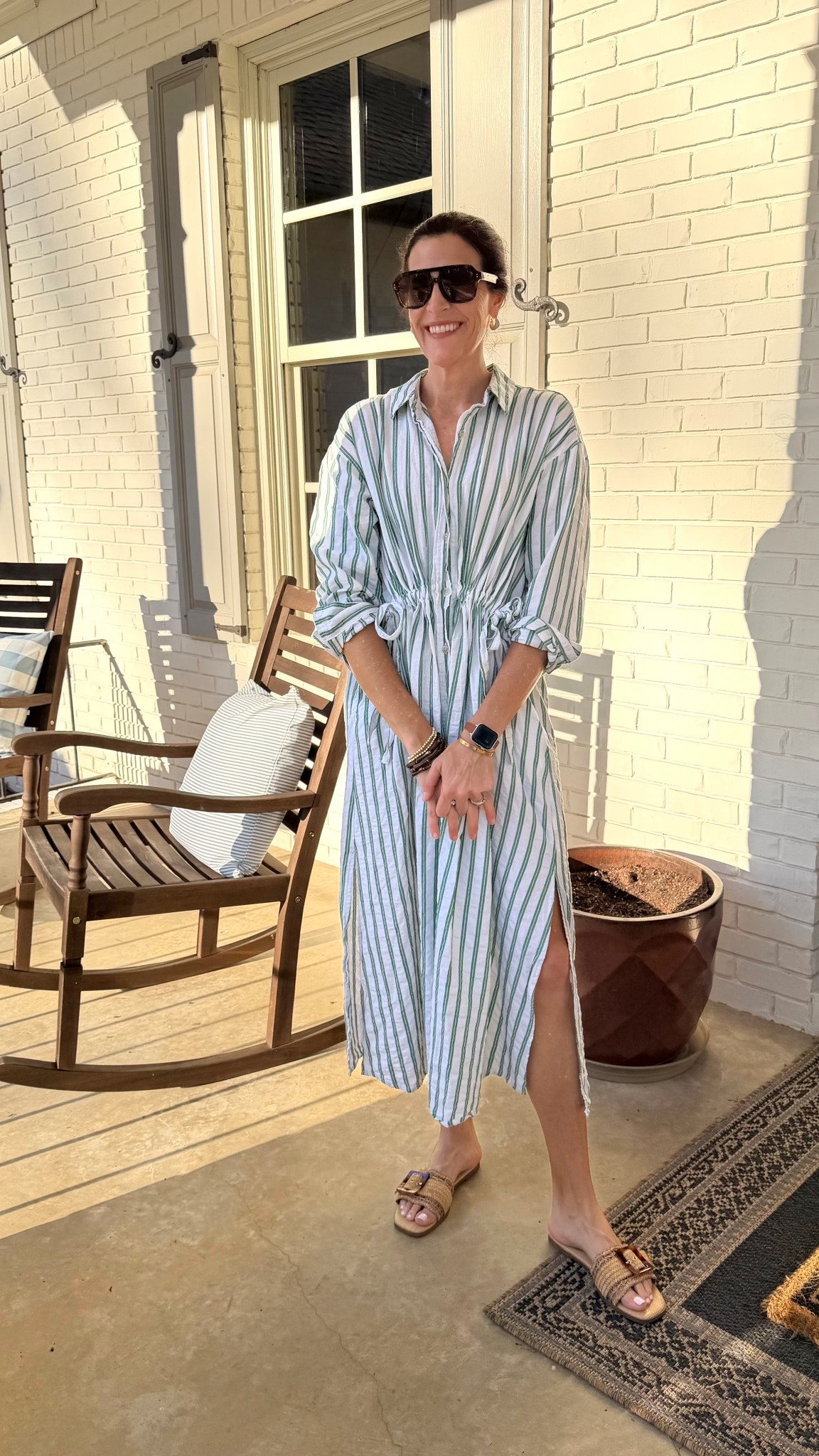 Gorgeous day here in Mississippi and we have been outside all day! This Universal Threads caftan style dress from a couple of years ago felt like the perfect option to match my light and airy mood ✨Linking a few similar options but I did see this exact dress on ThredUp and Poshmark!