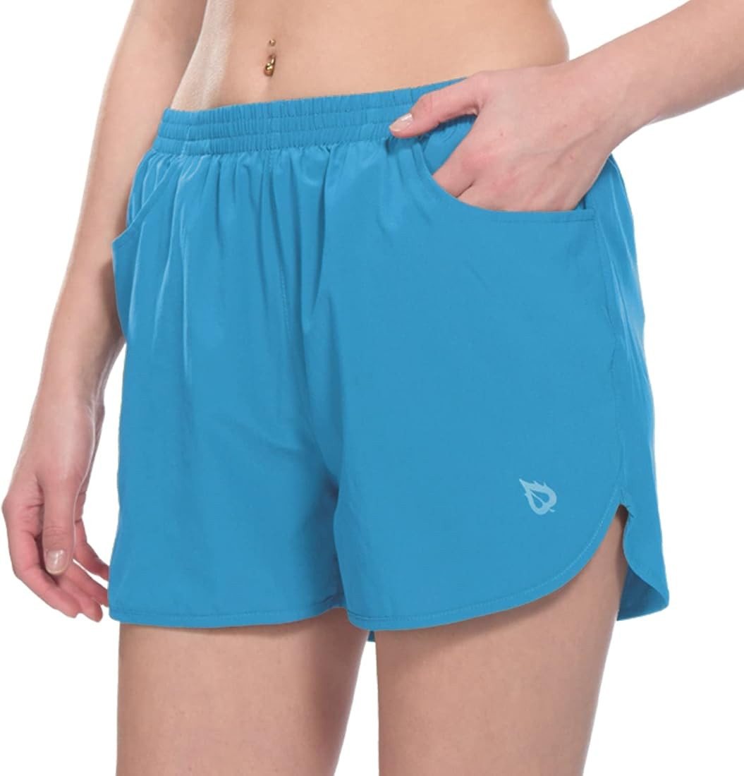 BALEAF Women's 3" Running Athletic Shorts Quick Dry Gym Workout Shorts with Pockets | Amazon (US)