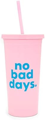 Ban.do Saying Sip Sip Insulated Travel Tumbler with Reusable Straw, 20 Ounces, No Bad Days | Amazon (US)