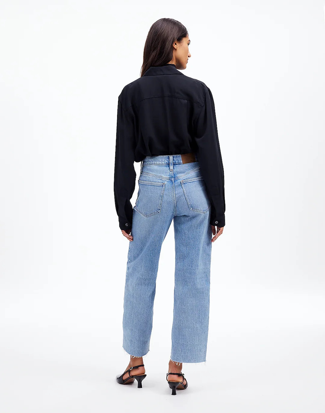 The Perfect Vintage Wide-Leg Crop Jean in Altoona Wash: Raw-Hem Edition | Madewell