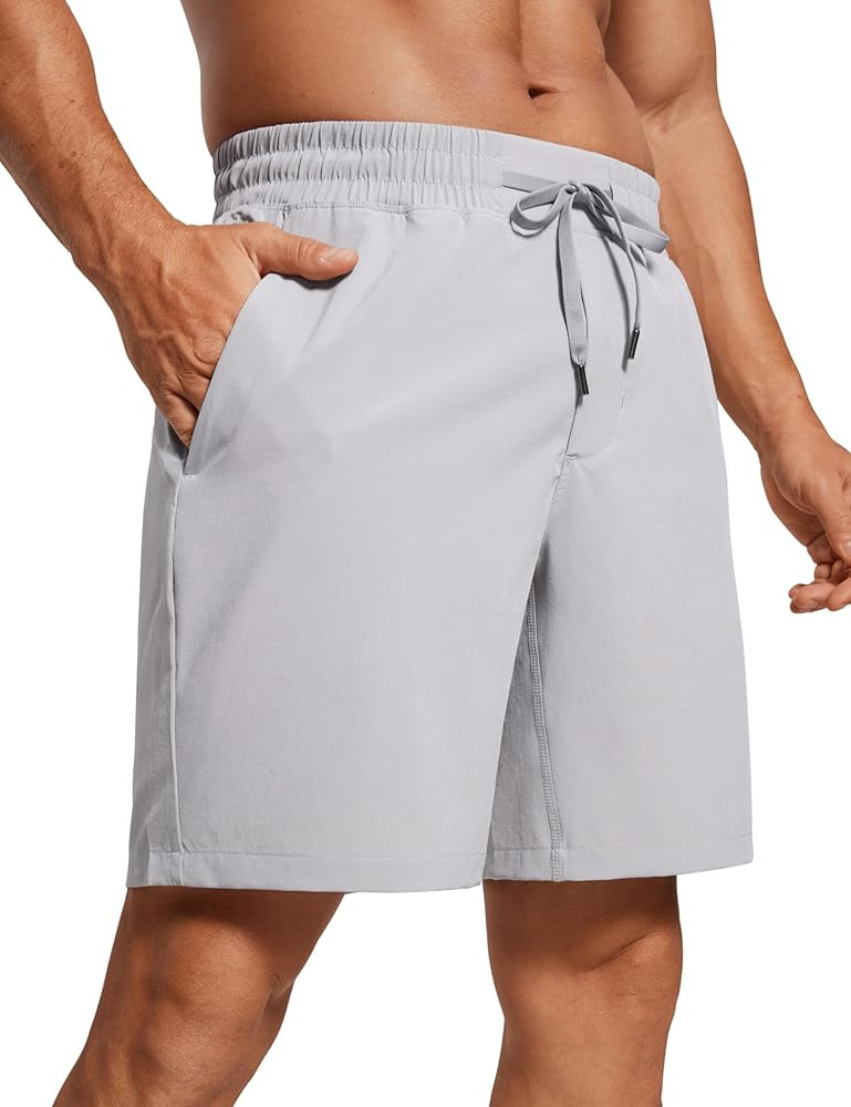 CRZ YOGA Men's Linerless Workout Shorts - 7'' Quick Dry for Running Sports Athletic Gym with Pock... | Amazon (US)